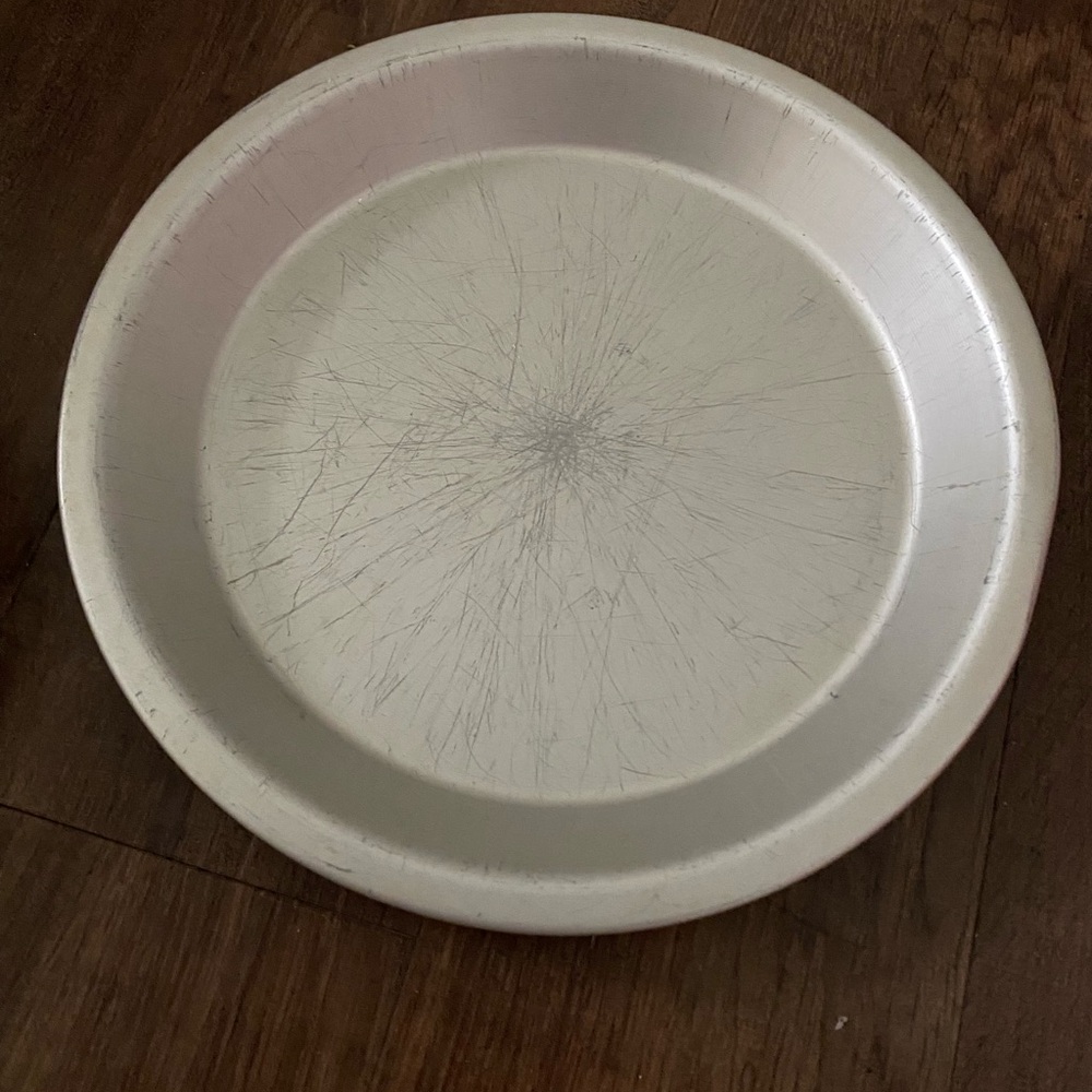 Vintage sturdy pie pan and cake pan